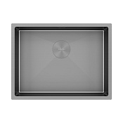 Paulmark Next Кухонная мойка нержавеющая сталь 58x44 см, цвет: матовый серый PM215844-MG