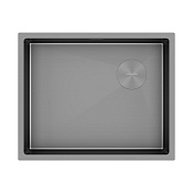 Paulmark Next-Skew Кухонная мойка нержавеющая сталь 54x44 см, цвет: матовый серый PM885444-MG