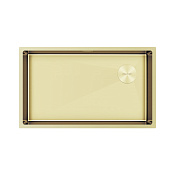 Paulmark Next-Skew Кухонная мойка нержавеющая сталь 74x44 см, цвет: светлое золото PM887444-LG