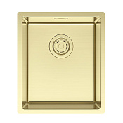 Paulmark Lassan Кухонная мойка нержавеющая сталь 38x44 см, цвет: светлое золото LA38-LG