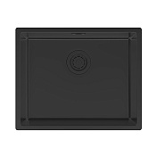 Paulmark Lassan Кухонная мойка нержавеющая сталь 54x44 см, цвет: матовый черный LA54-MBN