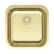 Paulmark Vello Кухонная мойка нержавеющая сталь 44,6x44,6 см, цвет: светлое золото VE44-LG