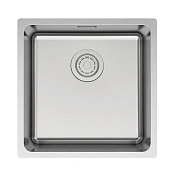 Paulmark Yuni Кухонная мойка нержавеющая сталь 44x44 см, цвет: брашированная сталь YU44-BS