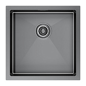 Paulmark Gerberg Кухонная мойка нержавеющая сталь 44x44 см, цвет: вороненая сталь PM254444-GM