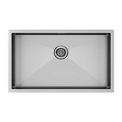 Paulmark Gerberg Кухонная мойка нержавеющая сталь 74x44 см, цвет: брашированная сталь PM257444-BS