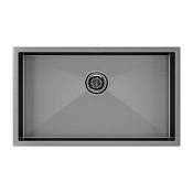 Paulmark Gerberg Кухонная мойка нержавеющая сталь 74x44 см, цвет: вороненая сталь PM257444-GM