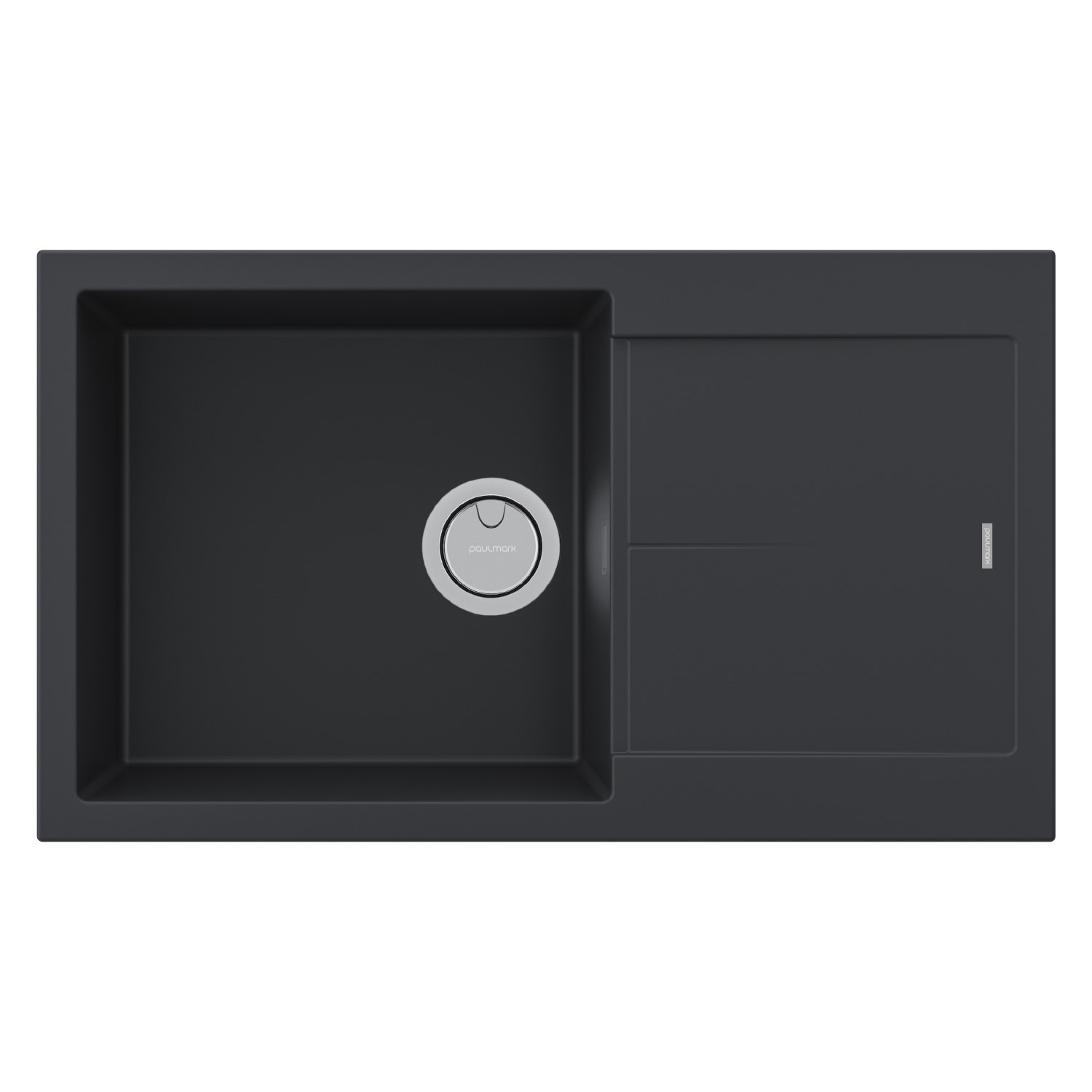 Paulmark Extensio Кухонная мойка Acrystone 86x50 см, цвет: anthracite PM988650-AN