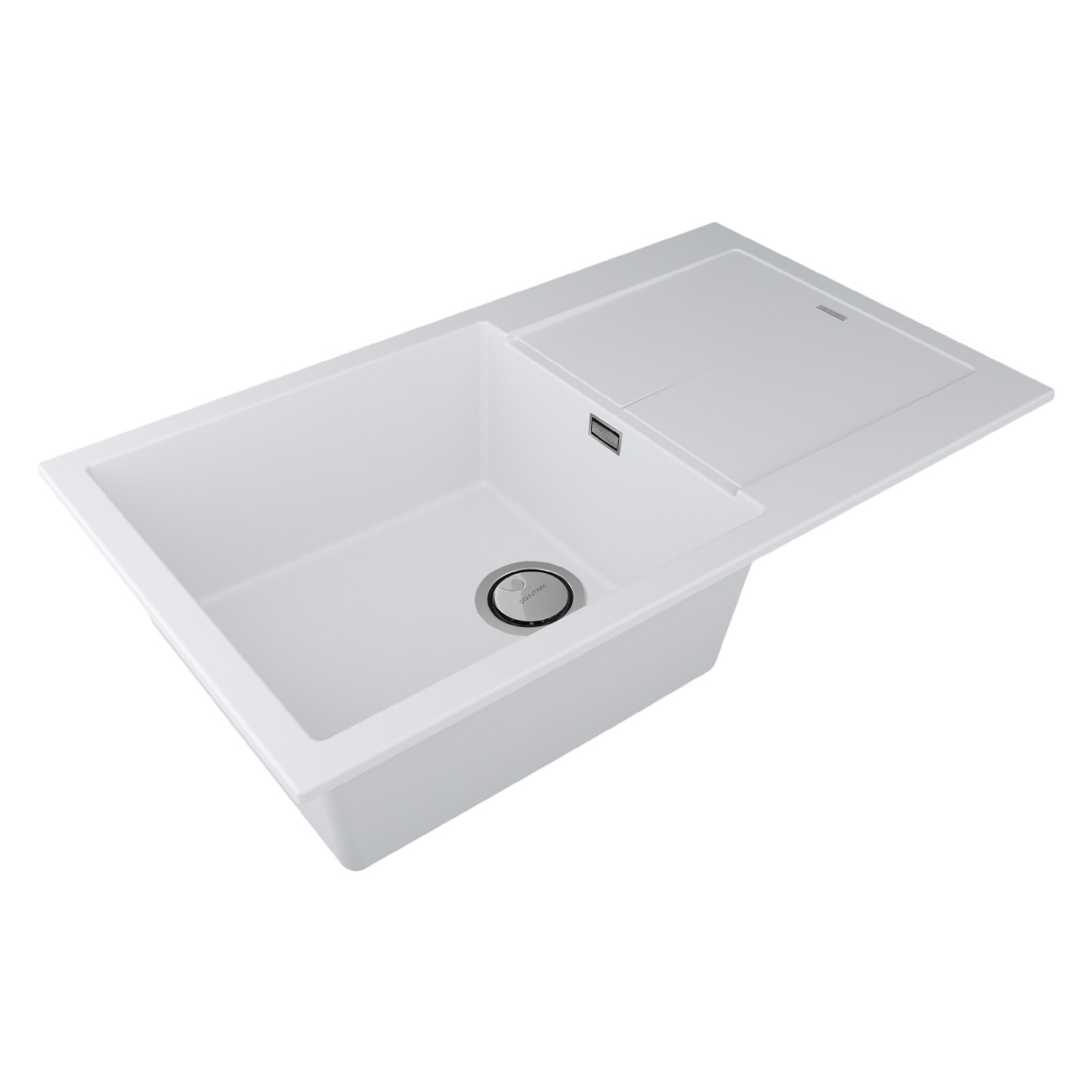 Paulmark Extensio Кухонная мойка Acrystone 86x50 см, цвет: white PM988650-WH