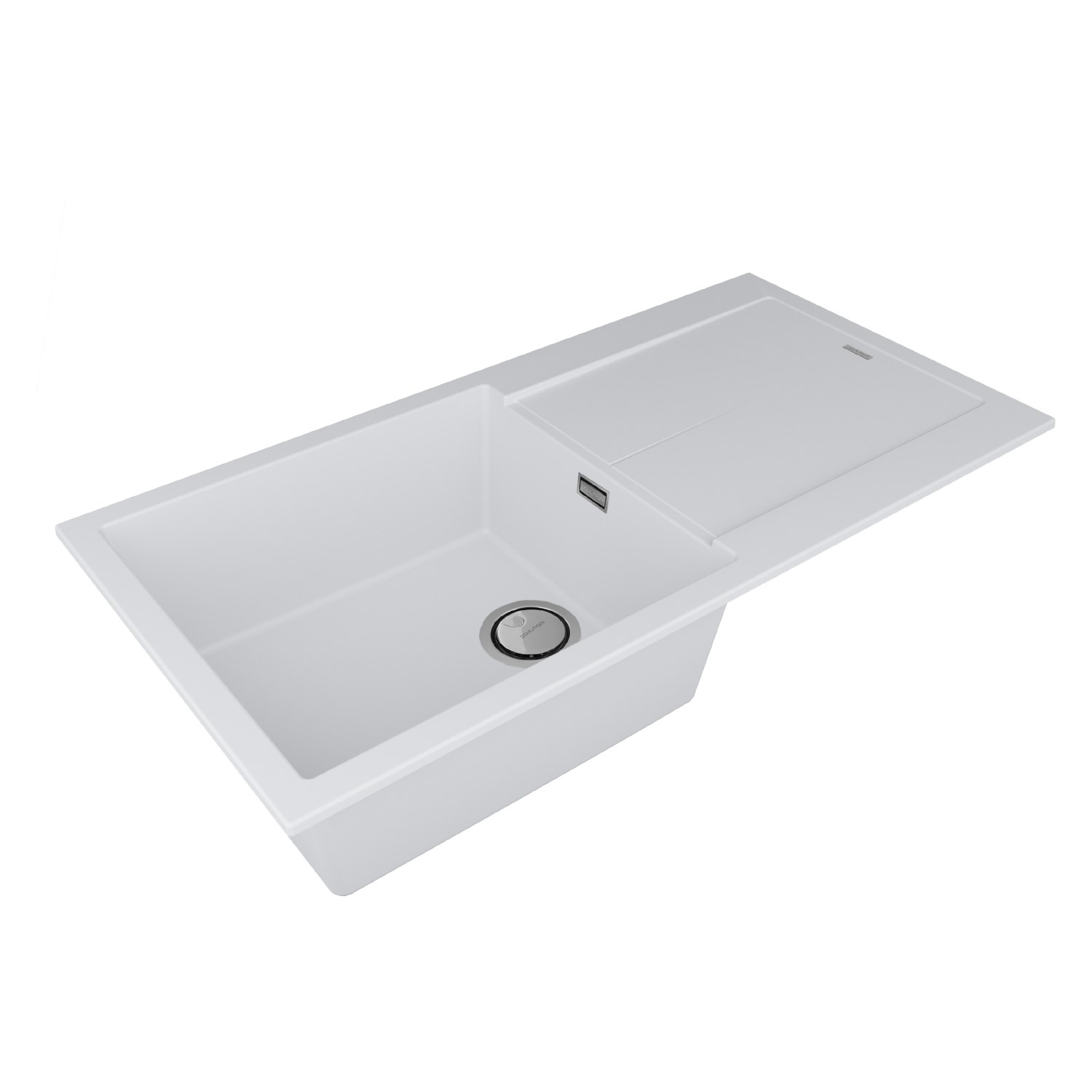 Paulmark Extensio Кухонная мойка Acrystone 99x50 см, цвет: white PM989950-WH