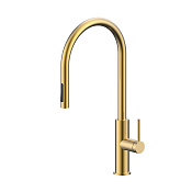 Paulmark Senso Смеситель для кухни с выдвижным изливом, цвет: светлое золото Se215180-LG