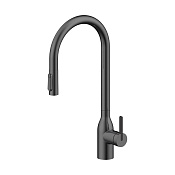 Paulmark Universal Смеситель для кухни с выдв. изливом и возм. подкл. фильтра, цвет: вороненая сталь Un213880-GM