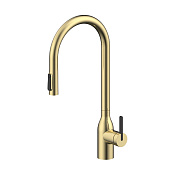 Paulmark Universal Смеситель для кухни с выдвижным изл. и возм. подкл. фильтра, цвет: светлое золото Un213880-LG