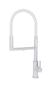 Paulmark Tornado Смеситель для кухни с гибким изл. и возм. подключения фильтра, цвет: белый матовый To213402-WH
