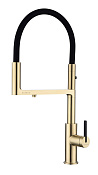 Paulmark Tornado Смеситель для кухни с гибким изл. и возм. подключения фильтра, цвет: светлое золото To213402-LG