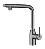 Paulmark Viper Смеситель для кухни с выдвижным изл. и возм. подключ. фильтра, цвет: вороненая сталь Vi213105-GM