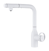 Paulmark Urban Смеситель для кухни с выдвижным изл. и возм. подключения фильтра, цвет: белый матовый Ur213104-WH