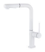 Paulmark Neo Смеситель для кухни с выдвижным изливом, цвет: белый матовый Ne214419-WH