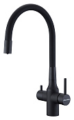 Paulmark Salix Смеситель для кухни с гибким изливом и возможностью подключ. фильтра, цвет: антрацит Sa213419-AN