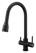 Paulmark Lange Смеситель для кухни с выдвижным изливом и возмож. подключения фильтра, цвет: антрацит La214212-AN