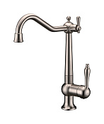 Paulmark Retro Смеситель для кухни с возможностью подключения фильтра, цвет: брашированная сталь Re213226-BS