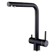 Paulmark Skalen Смеситель для кухни с возможностью подключения фильтра, цвет: черный Sk213020-BLM