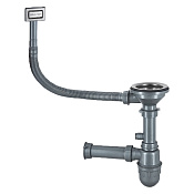 Paulmark Konz Арматура для одночашевых кухонных моек, с прямоуг. переливом, цвет: браширован. сталь PM2022-BS