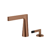 Boheme Duo Смеситель для раковины на 2 отверстия, без д/к, дл. излива 18,6 см, цвет: brushed bronze 161-BRB