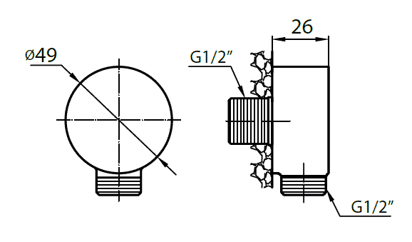 Cesares Шланговое подключение, цвет: бронза CZR-C-AI1-02