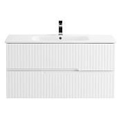 Cezares Duet Тумба под раковину подвесная 100x45,7x50h см, цвет: bianco lucido DUET-1000-2C-SO-BL