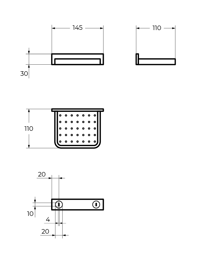 Cezares Maxima Мыльница подвесная, цвет: хром CZR-F-8919
