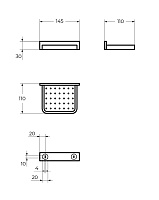Cezares Maxima Мыльница подвесная, цвет: хром CZR-F-8919