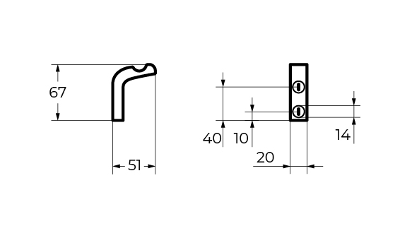 Cezares Ultima Крючок для полотенец подвесной, цвет: хром CZR-F-8933