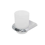 Cezares Liner Стакан с держателем, подвесной, матовое стекло, цвет: хром LINER-TUMS-01