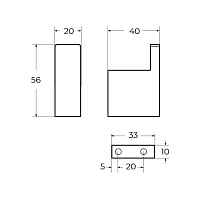 Cezares Slider Крючок для полотенец подвесной, цвет: хром SLIDER-HK-01
