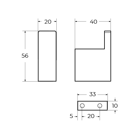 Cezares Slider Крючок для полотенец подвесной, цвет: сатин SLIDER-HK-IN