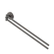 Cezares Relax Полотенцедержатель двойной 40,8 см, подвесной, цвет: оружейная сталь RELAX-THD-S-GM