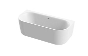 Cezares Metauro Ванна акриловая пристенная 180x80 см, с щельевым переливом, цвет: белый матовый METAURO-INT-Wall-180-80-60-W-MATT