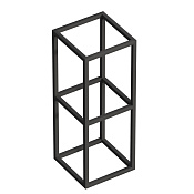 Cezares Cadro Структура металлической полки подвесная 30х30х80h см, двухъярусная, цвет: мат. черный CADRO-30/30/80-2C-SO-MET-ST