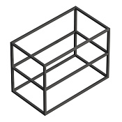 Cezares Cadro Консоль под раковину подвесная 90х46х58h см, двухъярусная, цвет: черный матовый CADRO-90/46/58-2C-SO-MET-ST