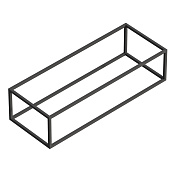 Cezares Cadro Консоль под раковину подвесная 120х46х30h см, одноярусная, цвет: черный матовый CADRO-120/46/30-1C-SO-MET-ST