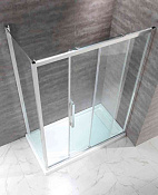 Cezares Lux-Soft Душевой уголок 152x80x200h см, прозрачное стекло 8 мм, цвет: хром LUX-SOFT-W-AH-1-150/80-C-Cr-IV