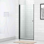 Cezares Eco Душевая дверь распашная 90,5x190h см, прозрачное стекло 6 мм, цвет: черный матовый ECO-O-B-1-90-C-NERO