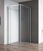 Cezares Variante Душевой уголок 100-110x195h см, прозрачное стекло 6 мм, цвет: хром VARIANTE-A/AH-2-100/110-C-Cr