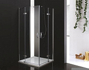 Cezares Bergamo Душевой уголок 100x100x195h см, прозрачное стекло 6 мм, цвет: хром BERGAMO-W-A-2-100-C-Cr