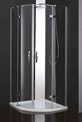 Cezares Bergamo Душевой уголок 100x100x200h см, прозрачное стекло 6 мм, цвет: хром BERGAMO-W-R-2-100-ARCO-C-Cr-IV