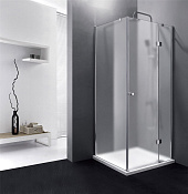 Cezares Verona Душевой уголок правый 100x100x195h см, рифленое стекло 6 мм, цвет: хром VERONA-W-A-1-100-P-Cr-R