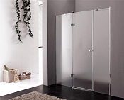 Cezares Verona Душевая дверь распашная левая 162x195h см, рифленое стекло 6 мм, цвет: хром VERONA-W-B-13-40+60/60-P-Cr-L