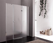 Cezares Verona Душевая дверь распашная правая 162x195h см, рифленое стекло 6 мм, цвет: хром VERONA-W-B-13-60+60/40-P-Cr-R