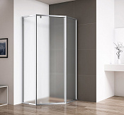 Cezares Eco Душевой уголок 89,5x89,5x195h см, рифленое стекло 6 мм, цвет: хром ECO-O-P-1-90-P-Cr
