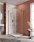 Cezares Liner Душевой уголок правый 100x100x195h см, прозрачное стекло 6 мм, цвет: хром LINER-A-1-100-C-Cr-R